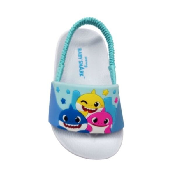 Baby Shark Toddler Sandals Open Toe Slip-On Elastic Heel Strap Size 3 - Picture 3 of 10
